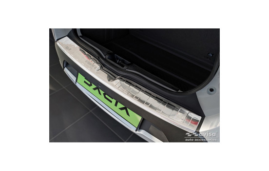 Stainless steel bumper protector suitable for Dacia Spring 2020- 'Ribs'