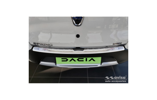 Stainless steel bumper protector suitable for Dacia Spring 2020- 'Ribs', Image 3