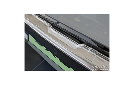 Stainless steel bumper protector suitable for Dacia Spring 2020- 'Ribs', Image 4