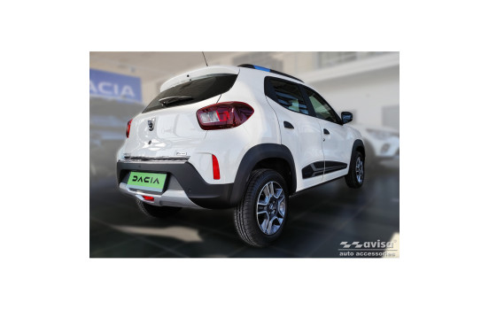 Stainless steel bumper protector suitable for Dacia Spring 2020- 'Ribs', Image 6