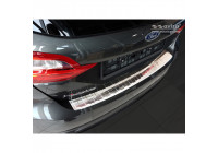 Stainless steel bumper protector suitable for Ford Fiesta MK8 5-door 2017- 'Ribs'