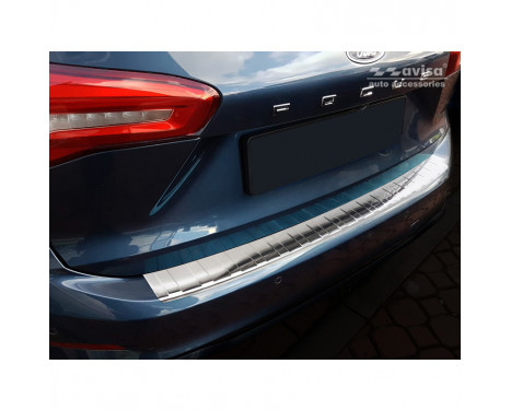 Stainless steel bumper protector suitable for Ford Focus IV Kombi 2018- 'Ribs'