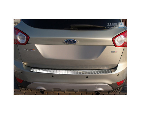 Stainless steel bumper protector suitable for Ford Kuga 2008-2013 'Ribs', Image 2