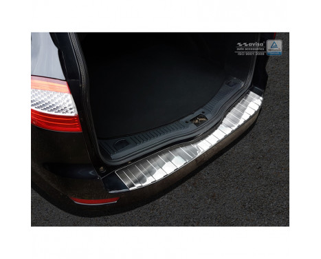 Stainless steel bumper protector suitable for Ford Mondeo Wagon 2007-2010 'Ribs'