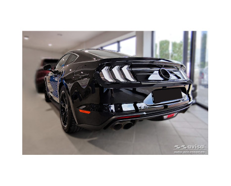 Stainless steel bumper protector suitable for Ford Mustang VI Coupé 2015-2017 & FL 2017- 'Ribs', Image 5