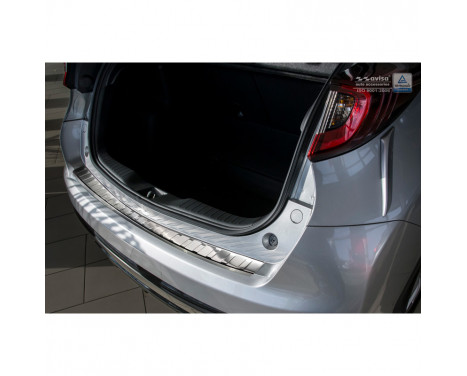 Stainless steel bumper protector suitable for Honda Civic IX 5-door Facelift 2015- 'Ribs'