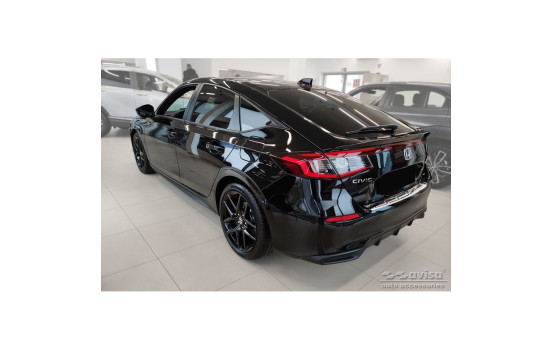 Stainless steel bumper protector suitable for Honda Civic XI HB 2022- 'Ribs', Image 5