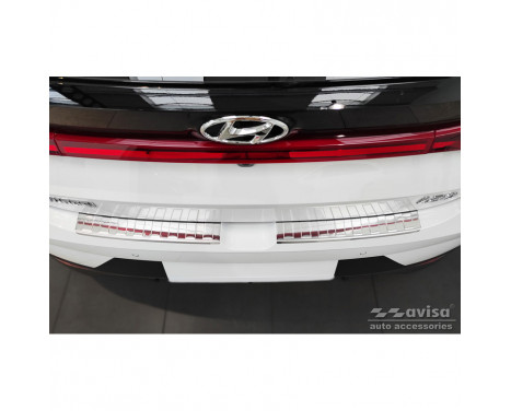 Stainless steel bumper protector suitable for Hyundai i20 III 5-door 2020- 'Ribs'