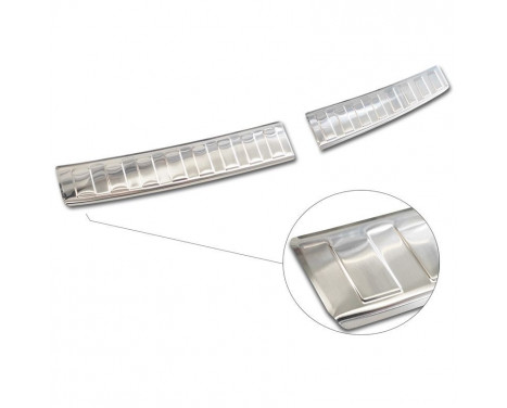 Stainless steel bumper protector suitable for Hyundai i20 III 5-door 2020- 'Ribs', Image 3