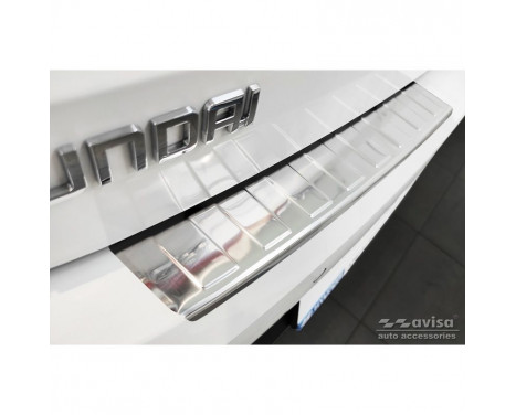 Stainless steel bumper protector suitable for Hyundai i20 III 5-door 2020- 'Ribs', Image 5