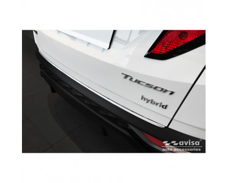 Stainless steel bumper protector suitable for Hyundai Tucson 2020- 'Ribs'