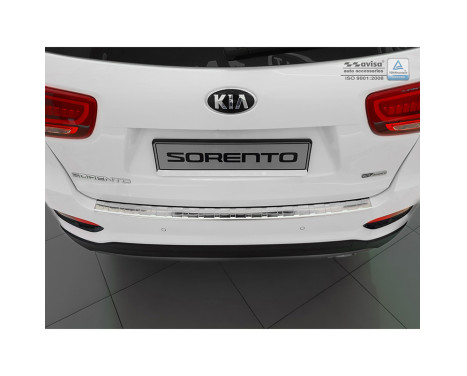 Stainless steel bumper protector suitable for Kia Sorento III Facelift 2017- 'Ribs', Image 4