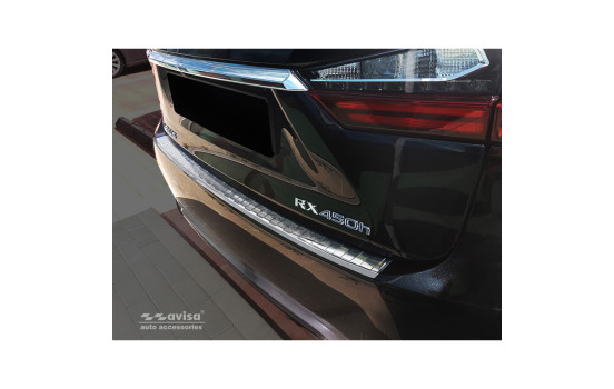 Stainless steel bumper protector suitable for Lexus RX 2015- 'Ribs'