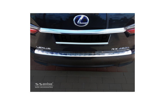 Stainless steel bumper protector suitable for Lexus RX 2015- 'Ribs', Image 3