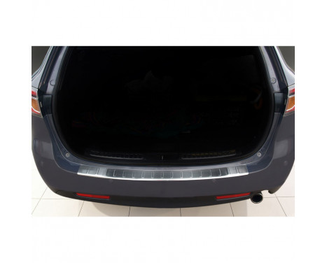 Stainless steel bumper protector suitable for Mazda 6 estate 2008-2012 'Ribs'