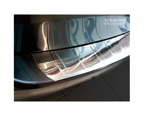 Stainless steel bumper protector suitable for Mazda 6 III GJ estate 2012- 'Ribs' (Long version), Image 4