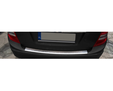 Stainless steel bumper protector suitable for Mercedes C-Class W204 2007-2011 'Ribs', Image 2