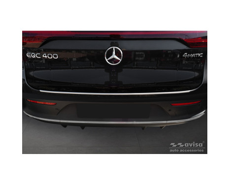 Stainless steel bumper protector suitable for Mercedes EQC (N293) 2019- 'Ribs', Image 4