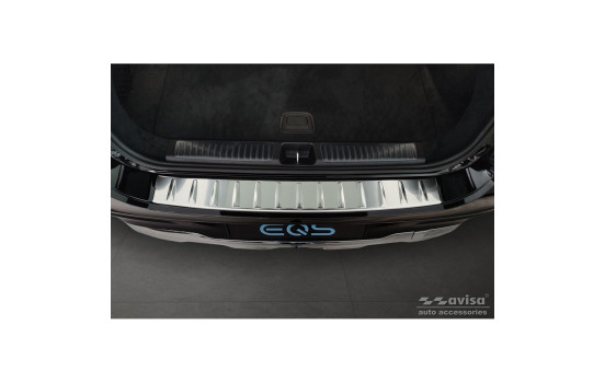Stainless steel bumper protector suitable for Mercedes EQS SUV (X296) 2022- 'Ribs', Image 2