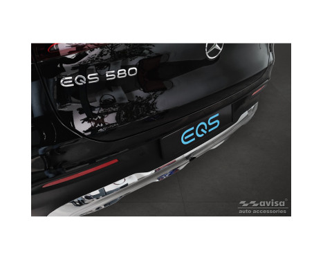 Stainless steel bumper protector suitable for Mercedes EQS SUV (X296) 2022- 'Ribs', Image 4