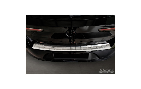 Stainless steel bumper protector suitable for Opel Astra L HB 5-door 2021- 'Ribs', Image 2