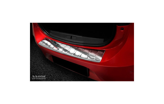 Stainless steel bumper protector suitable for Opel Corsa F HB 5-door 2019- 'Ribs'