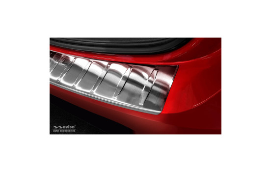 Stainless steel bumper protector suitable for Opel Corsa F HB 5-door 2019- 'Ribs', Image 3