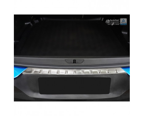 Stainless steel bumper protector suitable for Opel Grandland X 2017- 'Ribs', Image 3