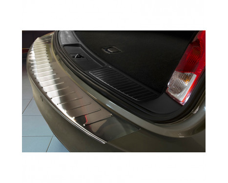 Stainless steel bumper protector suitable for Opel Insignia Sportstourer 2008- 'Ribs'