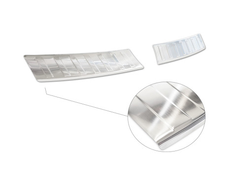 Stainless steel bumper protector suitable for Opel Mokka 2020- 'Ribs' (2-piece), Image 6
