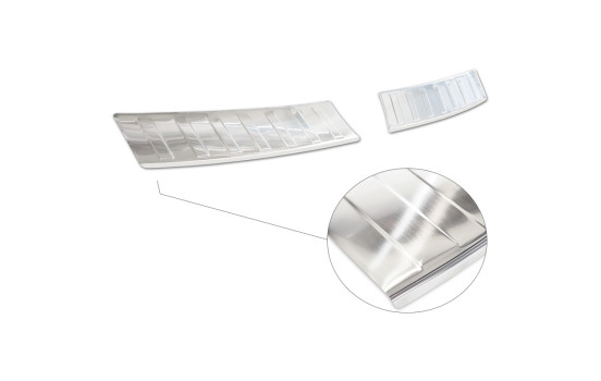 Stainless steel bumper protector suitable for Opel Mokka 2020- 'Ribs' (2-piece), Image 6