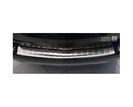 Stainless steel bumper protector suitable for Opel Mokka X 2016- 'Ribs', Image 2