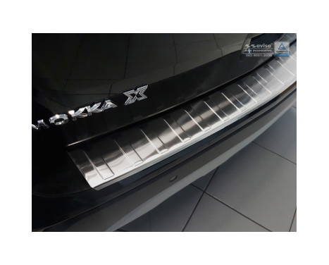 Stainless steel bumper protector suitable for Opel Mokka X 2016- 'Ribs', Image 3