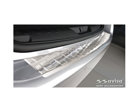 Stainless steel bumper protector suitable for Peugeot 308 II SW 2013-2017 & Facelift 2017- 'Ribs', Image 2