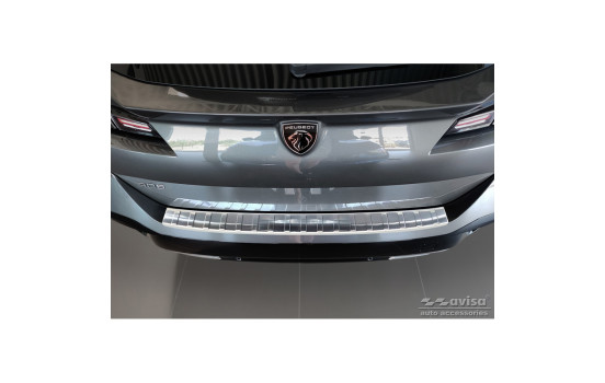 Stainless steel bumper protector suitable for Peugeot 308 III SW 2021- 'Ribs', Image 2