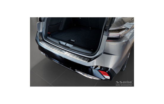 Stainless steel bumper protector suitable for Peugeot 308 III SW 2021- 'Ribs', Image 3