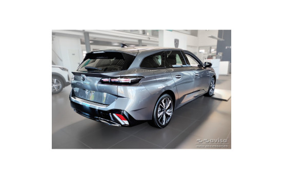 Stainless steel bumper protector suitable for Peugeot 308 III SW 2021- 'Ribs', Image 6