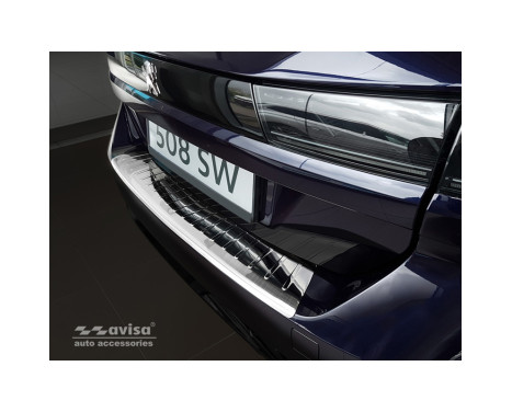 Stainless steel bumper protector suitable for Peugeot 508 II SW 2019- 'Ribs', Image 5