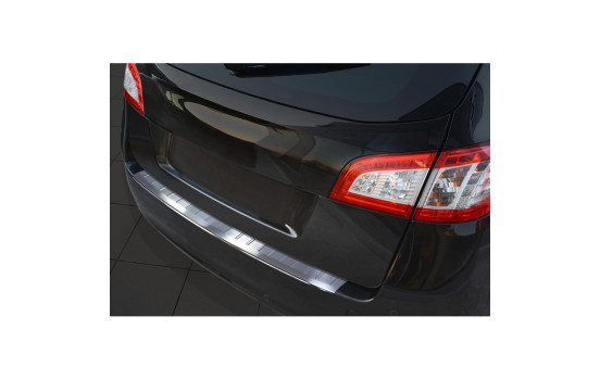 Stainless steel bumper protector suitable for Peugeot 508SW 2011- 'Ribs'