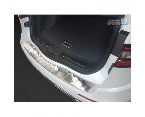 Stainless steel bumper protector suitable for Renault Koleos II 2016- 'Ribs'