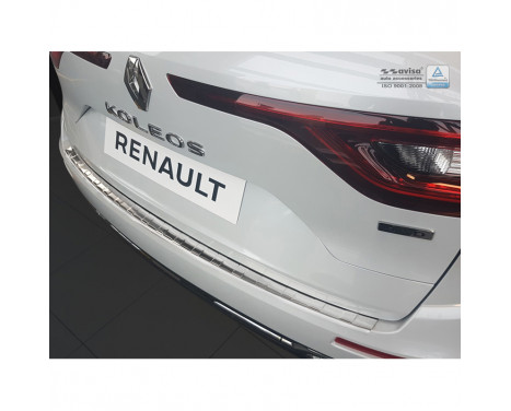 Stainless steel bumper protector suitable for Renault Koleos II 2016- 'Ribs', Image 2