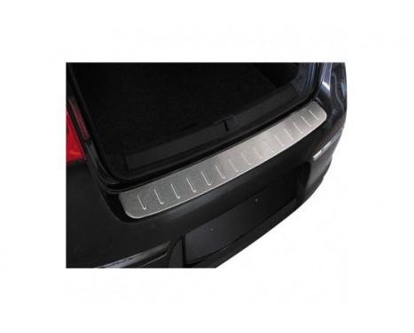 Stainless steel bumper protector suitable for Renault Laguna III Break 2007- 'Ribs'