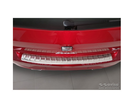 Stainless steel bumper protector suitable for Seat Ibiza 6F Facelift 2021- 'Ribs', Image 2