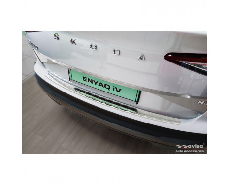 Stainless steel bumper protector suitable for Skoda Enyaq iV 2020- 'Ribs'
