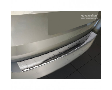 Stainless steel bumper protector suitable for Skoda Fabia III Combi Facelift 2018- 'Ribs'