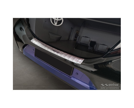 Stainless steel bumper protector suitable for Toyota Aygo X 2022- 'Ribs'