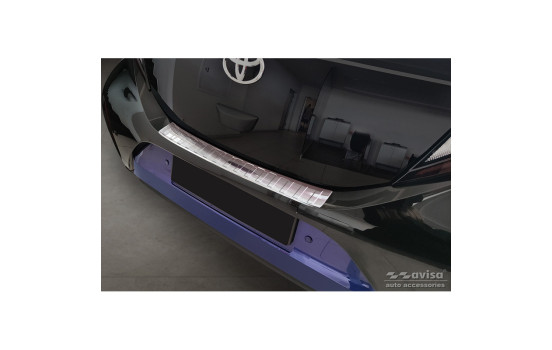 Stainless steel bumper protector suitable for Toyota Aygo X 2022- 'Ribs'