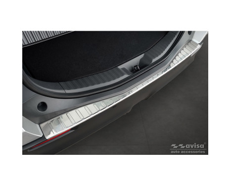 Stainless steel bumper protector suitable for Toyota bZ4X 2021- 'Ribs'