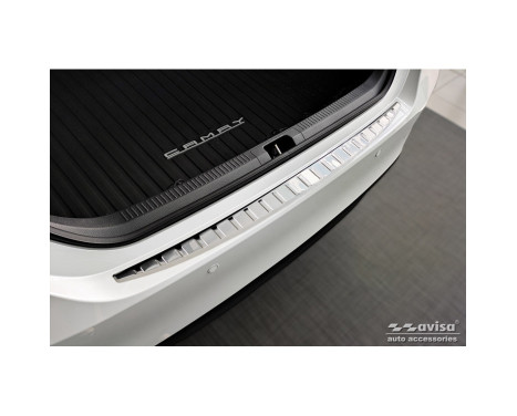 Stainless steel bumper protector suitable for Toyota Camry Hybrid (V7) 2017-2021 & FL 2021- 'Ribs'