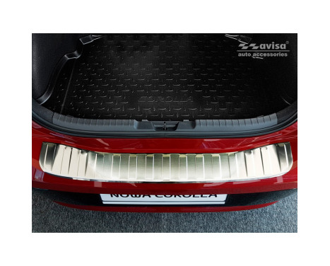 Stainless steel bumper protector suitable for Toyota Corolla XII HB 2019- 'Ribs', Image 3
